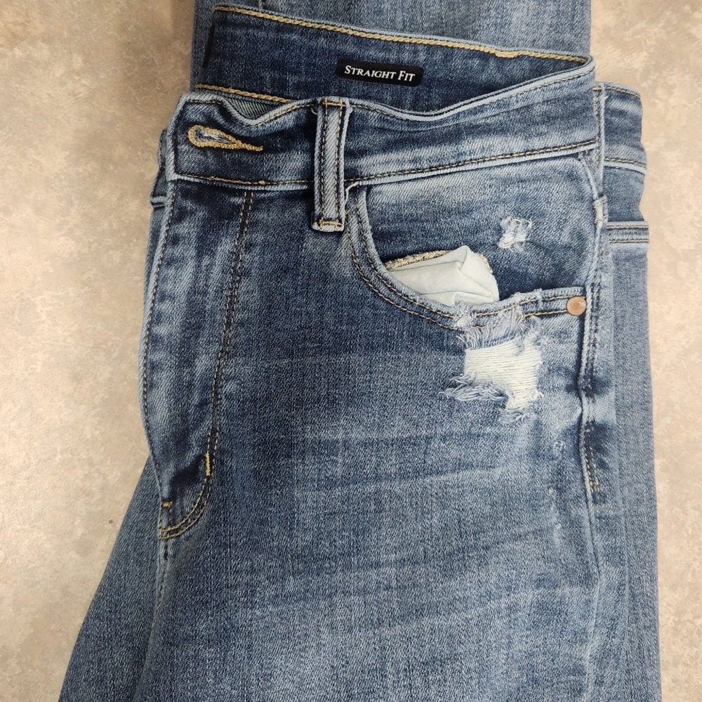 Judy Blue Straight Fit Distressed  Size 9/29 Blue
